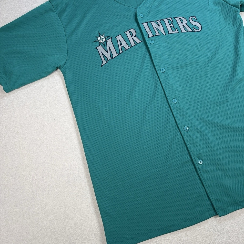 Seattle Mariners Ichiro Baseball Jersey Men's XL Teal 51 Lightweight‎ 2011 - Picture 6 of 13